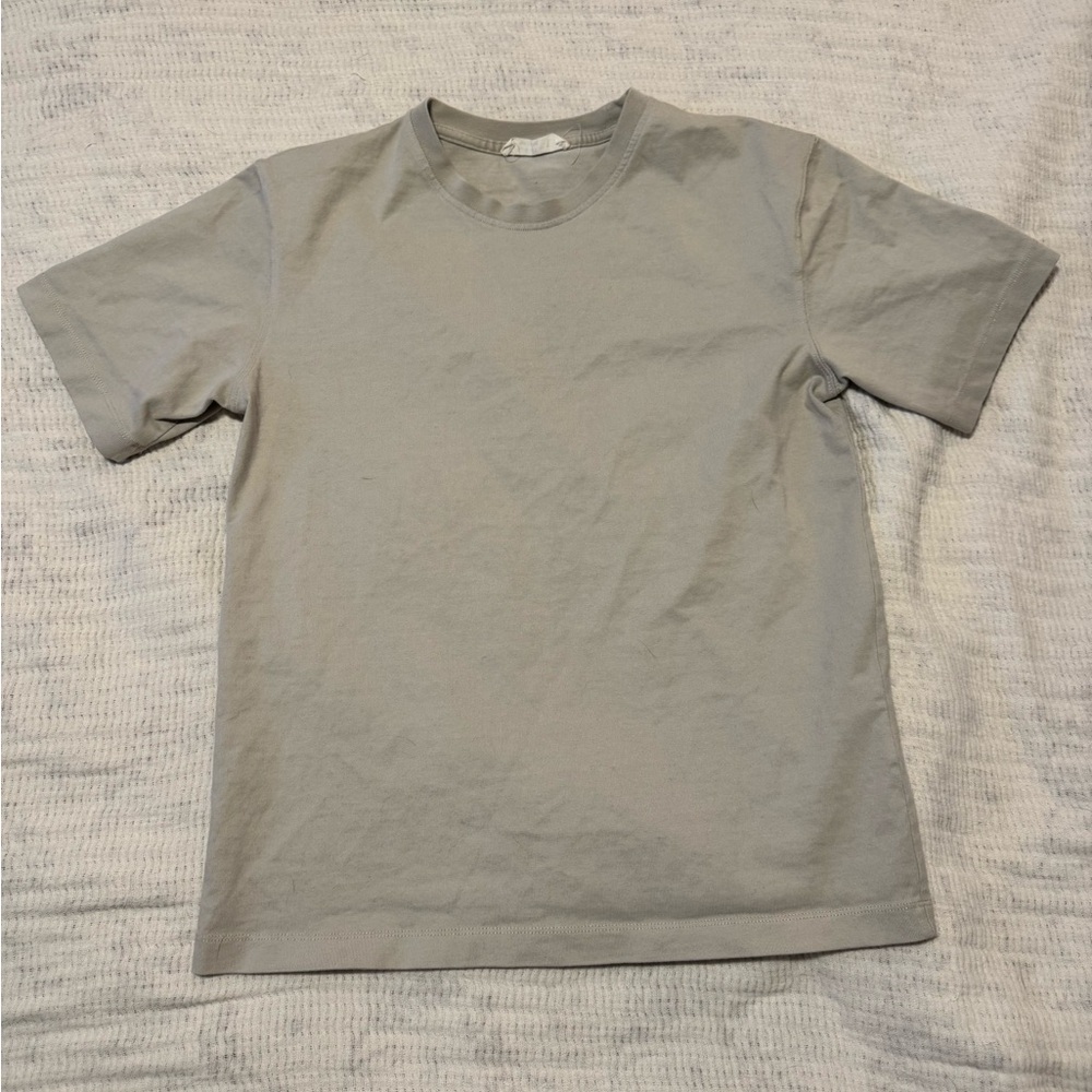 Zara Light Gray/tan Short Sleeve Tee